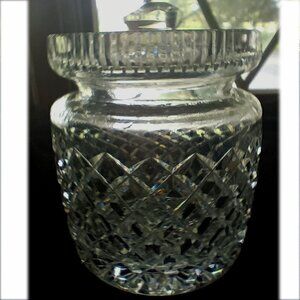 Vintage Crystal Glass Candy Dish with Lid